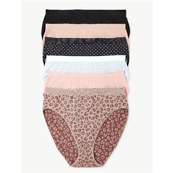 Women's Seamless Hi Cut Panties Underwear 2, 6-Packs Size XS - Picture 3 of 6